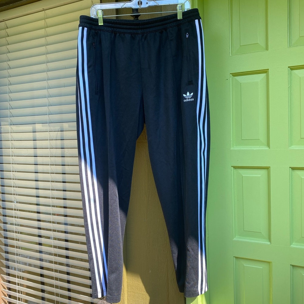 Adidas black track pants